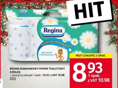 Papier toaletowy Regina Rumiankowy 8 rolek promocja w Selgros