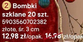 Bombki szklane złote śr. 3 cm promocja w Castorama