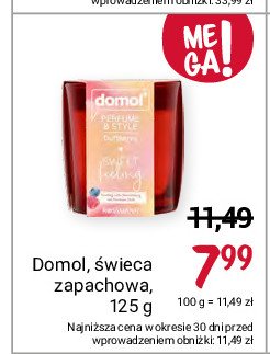 Świeca zapachowa sweet feeling Domol perfume & style promocja