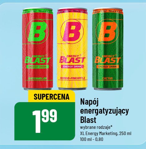 Napój energetyczny mango-pineapple ENERGY BLAST promocja