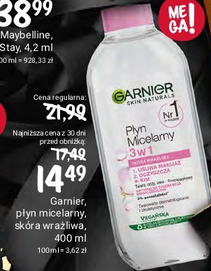 P艂yn micelarny do sk贸ry wra偶liwej Garnier skin naturals promocja