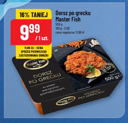 Dorsz po grecku Master fish promocja w POLOmarket