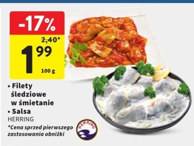 Filety śledziowe w śmietanie Master fish promocja w Intermarche