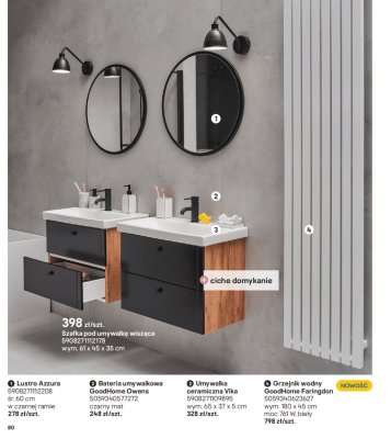 Bateria umywalkowa GoodHome Owens czarna promocja w Castorama