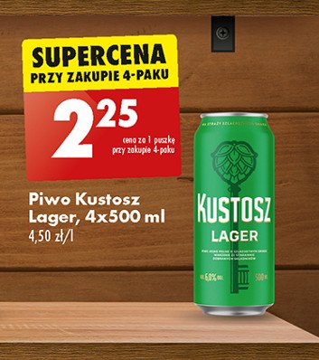 Piwo KUSTOSZ LAGER promocja