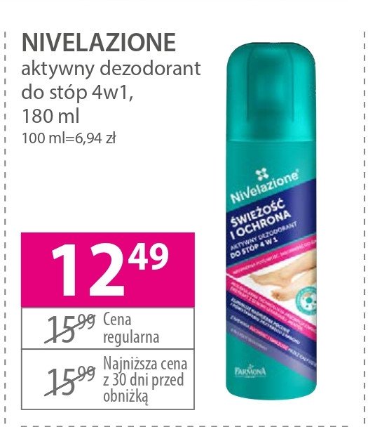Dezodorant do st贸p 4w1 dla kobiet Nivelazione promocja
