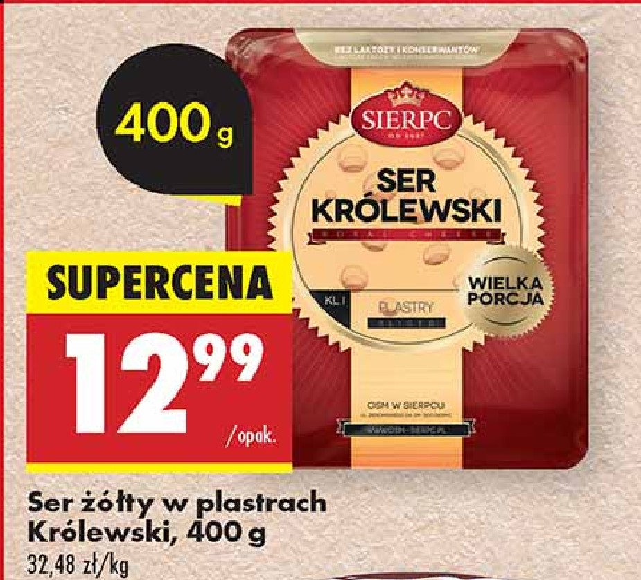 Ser kr贸lewski plastry Sierpc promocja