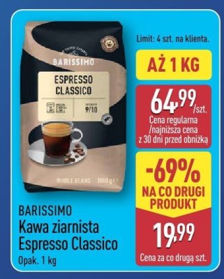 Kawa ziarnista Espresso Classico BARISSIMO promocja w Aldi