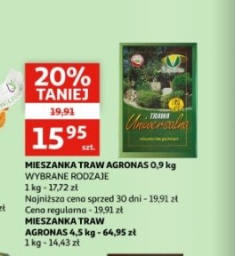 Nasiona traw gazon Agronas promocja