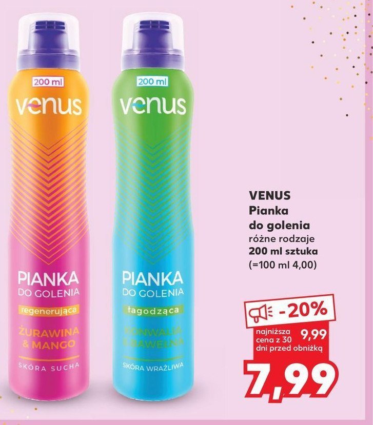 Pianka do golenia łagodząca Venus promocja