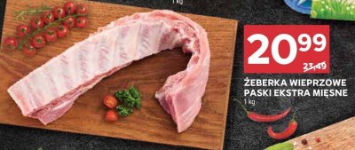 Żeberka wieprzowe paski ekstra mięsne promocja w Stokrotka