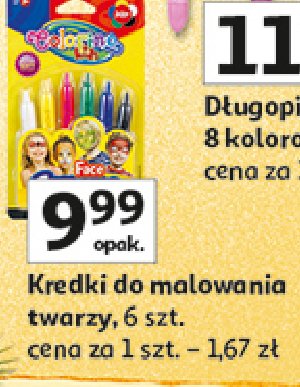 Kredki do malowania twarzy Colorino promocja w Auchan