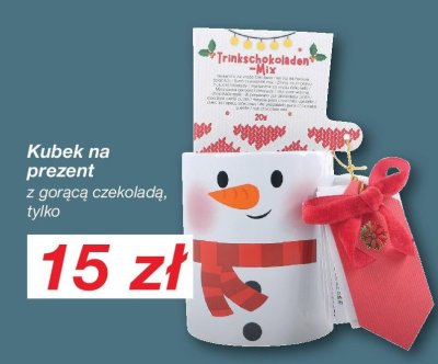 Kubek na prezent z gorącą czekoladą różne wzory promocja w KiK
