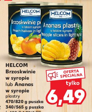 Ananas plastry w lekkim syropie Helcom promocja