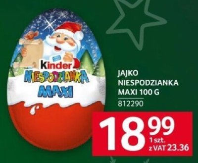 Jajko niespodzianka Maxi Kinder 100 g promocja w Selgros