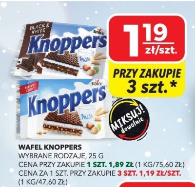 Wafel Knoppers wybrane rodzaje, 25 g promocja w Top Market