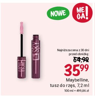 Tusz do rzęs black Maybelline sky high cosmic promocja