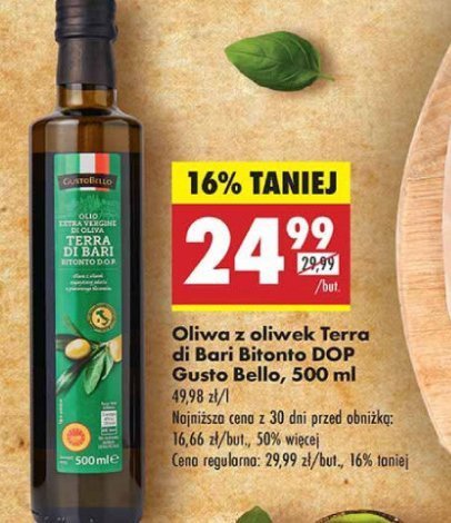 Oliwa z oliwek Gustobello promocja