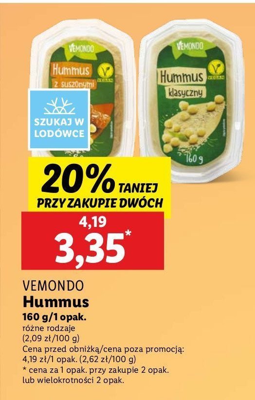 Hummus klasyczny Vemondo promocja