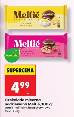 Czekolada mleczna nadziewana Meltié Lemon Dessert 100g promocja w Biedronka