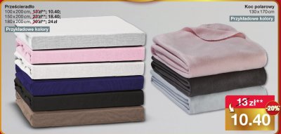 Prześcieradło 100x200cm promocja w Woolworth