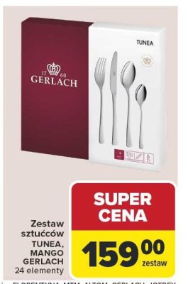Zestaw sztućców TUNEA powłoka OLIVARTE z oliwek GERLACH 24 elementy promocja w Carrefour