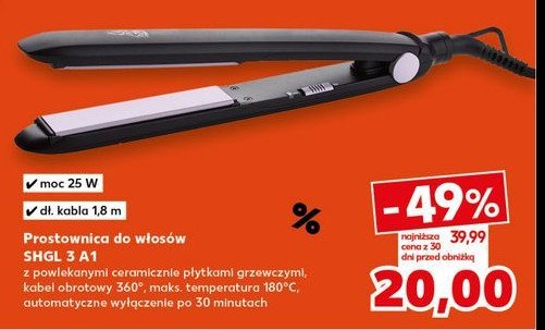 Prostownica shgl 3a1 Silvercrest promocja w Kaufland