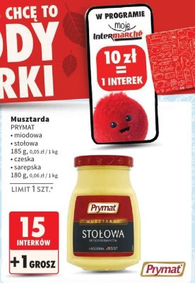 Musztarda stołowa PRYMAT promocja w Intermarche