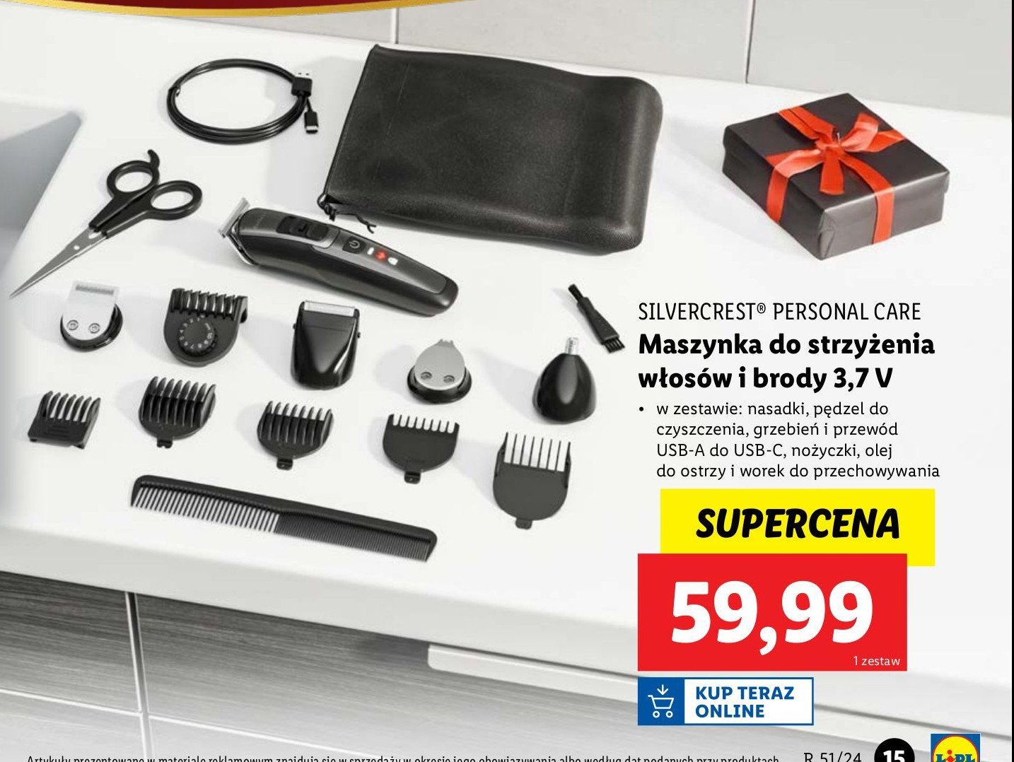 Maszynka do strzyżenia włosów 3.7 v Silvercrest promocja