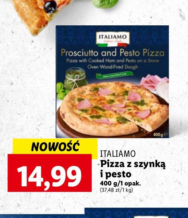 Pizza prosciutto z mozzarelą Italiamo promocja