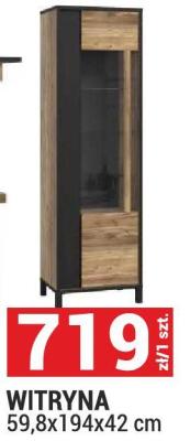 Witryna 59,8x194x42 cm promocja w Merkury Market