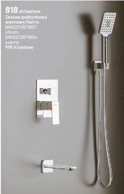 Zestaw podtynkowy wannowy Harris 5902273571827 chrom promocja w Castorama