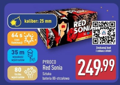 Petarda Red Sonia bateria 80-strzałowa promocja w Aldi