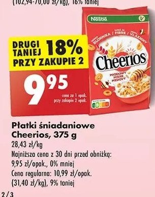 Płatki śniadaniowe Cheerios promocja