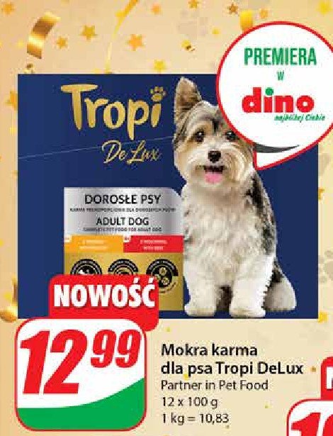 Karma dla psa drób + wołowina Tropi de lux promocja