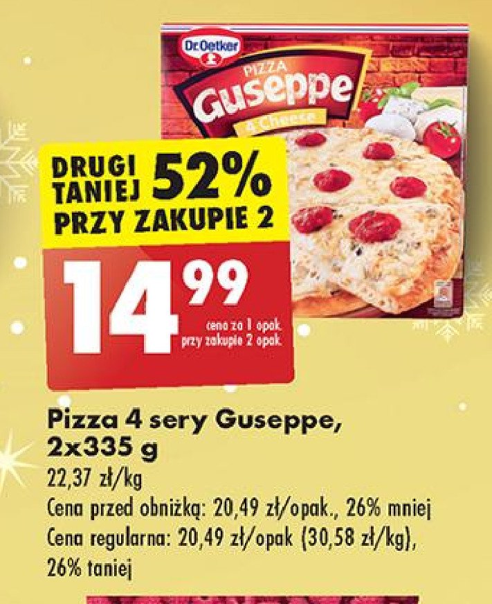 Pizza cztery sery Dr. oetker guseppe promocja w Biedronka