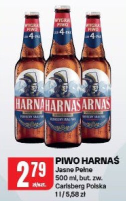 Piwo Harnaś Jasne Pełne 500 ml, but. zw. Carlsberg Polska promocja w Chorten