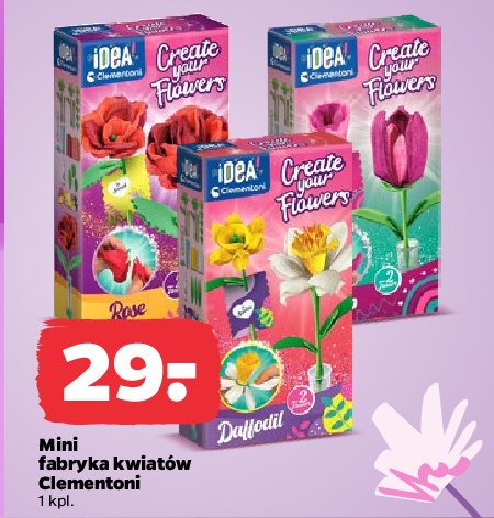 Mini fabryka kwiatków Clementoni promocja w Netto
