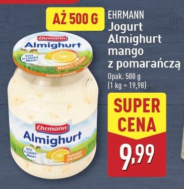 Jogurt mango-orange Ehrmann almighurt promocja w Aldi