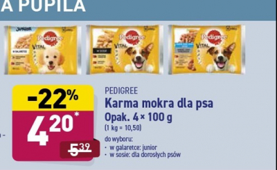 Karma dla psa adult wołowina + królik + indyk + marchewka Pedigree vital promocja