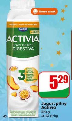 Jogurt pitny mango i marakuja Piątnica skyr promocja w Dino