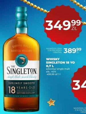 Whisky Singleton 18 YO 0,7L promocja w Duży Ben