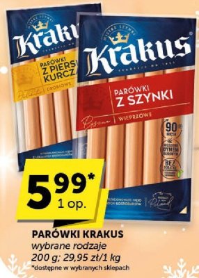 Parówki Krakus wybrane rodzaje promocja w ABC