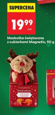 Maskotka świąteczna z cukierkami Magnetic, 90 g promocja w Biedronka