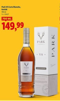 Koniak Park VS Carte Blanche promocja w Lidl