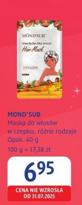 Maska do włosów MOND'SUB w czepku, różne rodzaje promocja w Drogerie DM