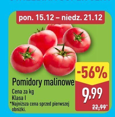 Pomidory malinowe promocja w Aldi