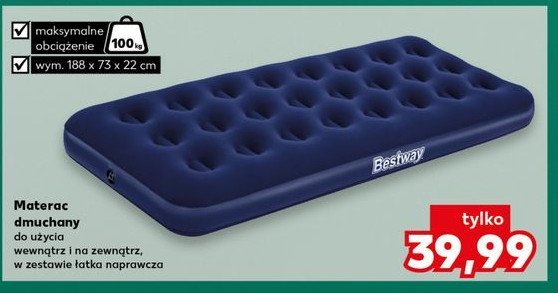 Materac dmuchany 188 x 73 x 22 cm Bestway promocja