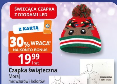 Czapka świąteczna Moraj promocja w Leclerc
