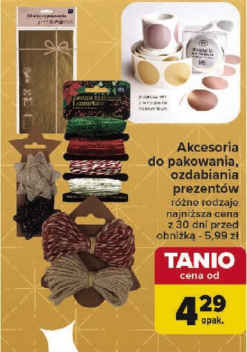 Akcesoria do pakowania prezentów promocja w Carrefour